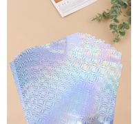 Briartw 20x29cm Hot Foil Paper 50 Sheets Pack Toner Reactive Foil Hot Stamping Foil Paper by Laser Printer and Laminator for Scrapbooking Craft Cardmaking DIY Album (Silver Snowflake, 50 Sheets)