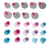 Briartw 24 Pcs Flowers 3D Layering Rose Metal Cutting Dies Set DIY Die-cuts Embossing Scrapbooking Stencils DIY Craft Card Template Gift Cardmaking Handmade Greetings Card Art Decoration