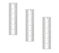 Briartw 3 Pieces Clear Acrylic Straight Ruler Zero-Centering Transparent Inches and Metric Straight Ruler for Crafting Drafting and General Layout Work Art Framing & Drafting Scrapbooking Crafting