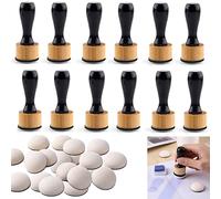 Briartw 36PCS,Mini Ink Blending Tools (12 PCS) with 24 Replacement Domed Foam Pads,Round for Stamp Ink Distressing, Blending, Alcohol Ink, Dabber Tool Applicator and More