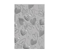 Briartw 3D Embossing Folder for Card Making,Textile Love Clear Plastic Texture Fades Embossing Folder Template for Scrapbooking and Other Paper Craft Album Stamps DIY Decoration