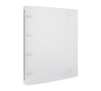 Briartw 4 Ring Binders,Inch Binder with Round Rings,Storage Book Cover for A4 Size 4 Hole Binder Folder for Storage Pockets,Waterproof PVC Clear Storage Folder,