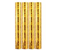 Briartw 4 Rolls Gold Glass Broken Glimmer Hot Foil Roll Bundle for Crafts,Heat Activated Foil for Glimmer Hot Foil System/Heat Foil Pen,6inx9.84ft Heat Transfer Foil Roll,Foil Transfer Sheets