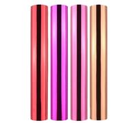 Briartw 4 Rolls Heat Activated Foil for Glimmer Hot Foil System/Heat Foil Pen,Glimmer Hot Foil Roll Bundle for Crafts,5.9inx16.4ft Heat Transfer Foil Roll,Foil Transfer Sheets