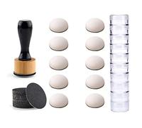 Briartw 43 PCS,Mini Ink Blending Tool,12pcs Domed Foams,20pcs Sanding Disks and 10pcs Round Stackable Jars Set,Medium-Grit Sandpaper Provides The Ideal Friction to Work On Cardstock, Chipboard, Wood