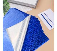 Briartw 50 Sheets Blue Gemstone Toner Reactive Foil - Per Sheet 20x29cm (7.9 x 11.4 inch)- Metallic Finish for Laser Printers & Laminators - Ideal for Printing,Cardmaking,Scrapbooking,DIY Projects