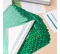 Briartw 50 Sheets Green Gemstone Toner Reactive Foil - Per Sheet 20x29cm (7.9 x 11.4 inch)- Metallic Finish for Laser Printers & Laminators - Ideal for Printing,Cardmaking,Scrapbooking,DIY Projects