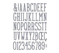 Briartw 52 Pcs/Set Uppercase Alphanumeric Cutting Dies,Capital Number Symbol for Cards Making,DIY Scrapbook,Handmade Invitation Card Postcard,Release Stress,Letter is Approximately 1.5 Inches High