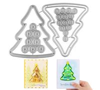 Briartw 5pcs/Set Christmas Tree Cutting Dies for Card Making DIY Scrapbooking Paper Crafts Embossing Stencil Decoraion Album Photo Invitation Card Blessing Card