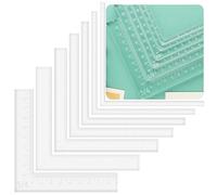 Briartw 7 Pcs/Set L-Square Ruler, Acrylic Construction, Precision Positioning Tools with Centimeter Scale, Card Corners Helpers