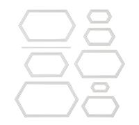 Briartw 9 Pcs Hexagonal Dotted Edge Cutting Dies for Card Making DIY Scrapbooking Embossing Metal Stencil Die-cuts Album Cardmaking Craft Gift Card Art Decoration Handmade Gift