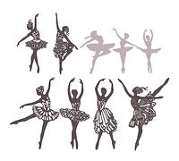 Briartw 9 Pieces Ballet Dancer Cutting Dies, Dance Metal Stencil for Cards Making,DIY Scrapbook,Handmade Invitation Card Postcard,Release Stress,Embossing Decoration Crafts Tool