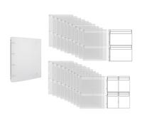 Briartw A4 Die Storage Book Binder and 20 Inserts Set,Page Protectors Pockets Inserts with Two and Four Pockets for Storage Craft Supplies,Cardstock,Sticker,Stamp,Cutting Dies,Stencil