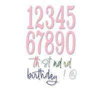 Briartw Birthday Numbers Cutting Dies Metal Stencil for Cards Making,DIY Scrapbook,Handmade Invitation Card Postcard,Release Stress,Embossing Decoration Crafts Tool