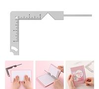 Briartw Book Cover Guide,5-in-1 Stainless Steel Metal Bookbinding Cover Tool for Making Book Cover-Creating Book Covers Out of Chipboard Simple-Adding Personal Touch to A Notebook or Album