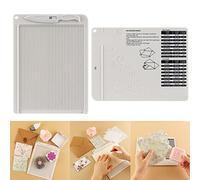 Briartw Craft Mini Scoring Board & Bone Folder Set Score and Fold Tool Multi-Purpose Score Board Envelope Maker Scrapbooking Embossing Craft Tool for Card Making,Measurement Including Cm and Inch