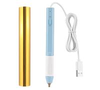 Briartw Craft Pen Tool,Bold Tip 2.5mm-Heat Foil Pens & Gold Hot Foil Roll Sets,Blue Heat Active Pen-USB-5V,to Shiny Foiled Beauty On Paper, Wood, Leather,Write, Draw, Trace and Stencil