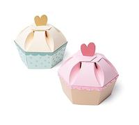 Briartw Fabulous Cupcake Box Cutting Dies Metal Stencil for Cards Making,DIY Scrapbook,Handmade Invitation Card Postcard,Release Stress,Embossing Decoration Crafts Tool