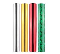 Briartw Glimmer Hot Foil Roll Bundle for Crafts 4 Holiday Variety Pack Heat Activated Foil for Glimmer Hot Foil System/Heat Foil Pen 5.9inx16.4ft Heat Transfer Foil Roll Foil Transfer Sheets