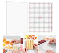 Briartw Grip Mat with Printed Guides,4.75x6 Multi-Use Non-Slip Sticky Mats Fit in Mini-Size Stamp Positioning Tool,Photopolymer Mat for Centering & Aligning Tape-Free Stenciling Ink Blending