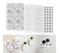 Briartw Monochrome Elegance Polymer Clay Transfer Paper - 20 Sheets (Per Pattern 5 Sheets) Transfer Sheets for Polymer Clay,Per Sheet 3.93 x 5.82 inch Transfer Paper for DIY Clay Jewelry Making