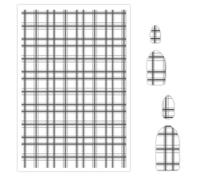Briartw Polymer Clay Transfer Paper - Geometric Grid Water-Soluble Transfer Sheets for Clay Jewelry Making, Easy to Use with Water, Perfect for Earrings, Necklaces, and DIY Crafts