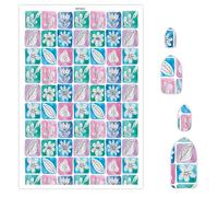 Briartw Polymer Clay Transfer Paper -Pastel Petal Grid Water-Soluble Transfer Sheets for Clay Jewelry Making, Easy to Use with Water, Perfect for Earrings, Necklaces, and DIY Crafts