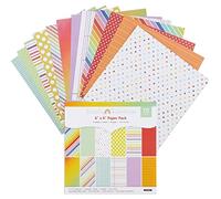 Briartw Scrapbook Paper Pad 15x15cm-12 Designs Really Rainbow Scrapbooking Supplies Kit,Single-Sided Patterned Cardstock Pads for Card Making,Background Borders,Designer Planner Journals