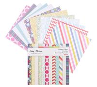 Briartw Scrapbook Paper Pad 15x15cm-12 Designs Spring Blossoms Scrapbooking Supplies Kit,Single-Sided Patterned Cardstock Pads for Card Making,Background Borders,Designer Planner Journals