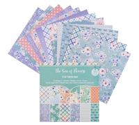 Briartw Scrapbook Paper Pad 15x15cm-12 Designs The Sea of Flowers Scrapbooking Supplies Kit,Single-Sided Patterned Cardstock Pads for Card Making,Background Borders,Designer Planner Journals