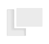 Briartw Small Clear Acrylic Stamp Positioner Kit,2pcs/Set Wood Stamp Positioning Tool,Rubber Stamp Coloring Board Locating Clear Acrylic Pad Stamp Positioner Kit