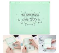 Briartw Stamp Scrubber for Stamps,Dual-Sided Stamp Cleaning Pad with Synthetic Bristles, 5.9x4.8 Inch Stamping Tool for Cleaning Cling & Foam & Clear & Rubber Stamps - Green