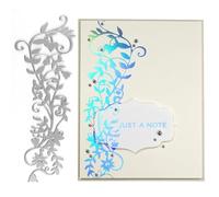 Briartw Vine Hot Foil Plate for Card Making,Compatible with Most Foil Press Machines |Craft Foil Stamping Plate for Elegant Embellishments