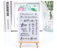 Briartw Wedding Love Sentiment Clear Stamp Set, 10 Pcs Transparent Polymer Stamps for Greeting Cards, Scrapbooking, Invitations, with Together Forever Love is Sweet Romantic Phrases