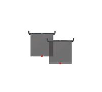Brica by Munchkin Car Window Sun Shades, Provides Maximum UVA UVB Protection, Safe View Premium Mesh and Heat Alert System, Black, Pack of 2