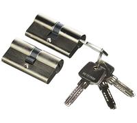 BRICARD 17152 Cylinder, Steel, Nickel-Plated, Set of 2 Pieces