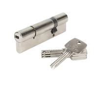 Bricard 17156 Astral 2.9 Brass Cylinder with 10 Pistons, 2 Inputs 30 + 70, Protects Against Drilling and Picking. Personal Card, Nickel-Plated Steel, 100