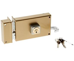 Bricard 1824 Horizontal Sashlock with 5 Reversible Pins - Pull/Push - 140 x 85 mm - Left Gold