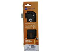 BRICARD 2643 64 mm NF 1/2 Reversible Dead Bolt Lock 40 Round Head Painted Steel Tip Without Cylinder Spindle, Black