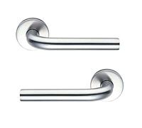 Bricard Tempo 3050766450 - Pair of door handles on rosette, stainless steel