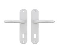 Bricard 722070 Pair of Aluminium Handles on Antibes Plate, Interior Door