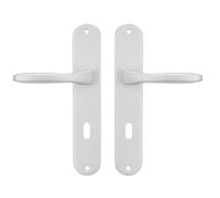 Bricard 723070 Pair of Aluminium Handles on Antibes Plate, Interior Door