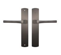 Bricard 8790T2 Pair of Handles Titanium zamack on Evidence Plate, Interior Door Without Key