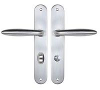 Bricard Esquisse 984056 Zamak Handle Set for Bathroom Door Toilet, Silver