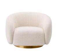 Brice Swivel Chair - Boucle Cream