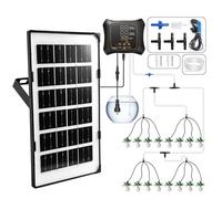 BRICH Advanced Solar Irrigation System - Smart Automatic Watering Kit with 16 Drip Irrigation Heads, Perfect for Potted Plants, Garden Beds, Balcony Gardens, Greenhouses, and Vacation Watering Needs