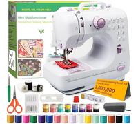 BRICH mini sewing machine - 12-Stitch Electronic Sewing Machine for Beginners | Compact Design with Double-Line, Two-Speed & Reverse Stitch | Includes UK Plug for Effortless Home Crafting