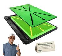 BRICH Premium Golf Putting Mat, 2-Piece, Interchangeable Practice Mat with Non-Slip Rubber Base for Precise Swing Training and Trajectory Analysis. Ideal for Indoor (Golf swing mat set of 2)