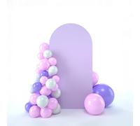 bricia Wedding Arch Backdrop Stand Cover, 6FT Double Sided Stretchy Arch Cover Fitted Wedding Birthday Party Banquet Decoration (Lavender 72''Lx31.2''W)