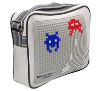 Brick Bag - Messenger Bag with Pixel Bricks Supplied - Compatible with Lego (White)